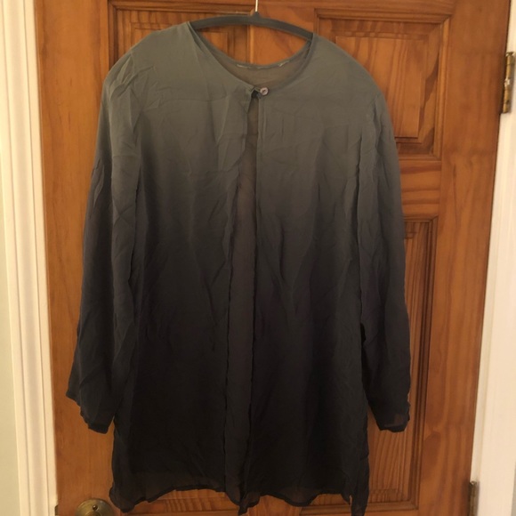 Sheer Ombre Blue and Navy Tunic - Picture 3 of 3